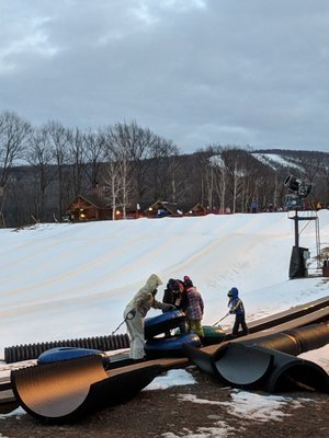 Night tubing.