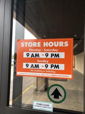 Store hours