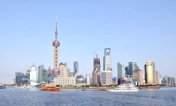 Huangpu River in Shanghai, China.