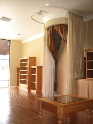 Boutique in the Streets of Brentwood. We customized the boutique by creating an illusion of a huge walk in closet