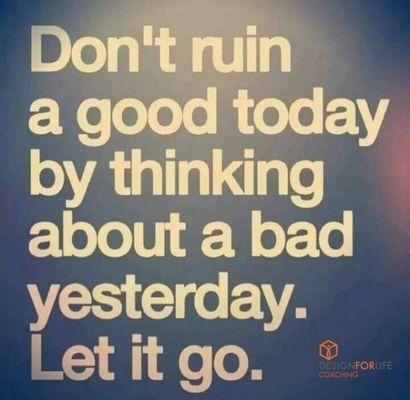 Letting go of our failures is essential when succeeding.