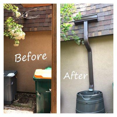 This was an awkward spot with lots of water drainage. Homeowner needed a creative solution. Problem solved!