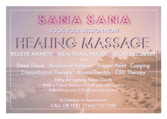 Try our new CBD Therapy Massage Session Today!