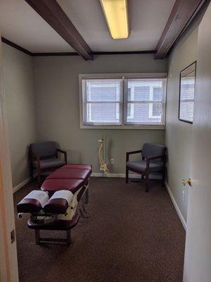 Patient room. Nice and comfortable size you don't feel like you're crammed into a closet.