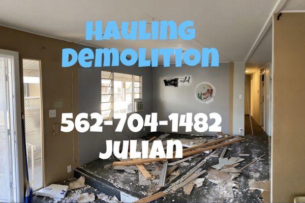 Trash removal hauling clean up garage and demolition