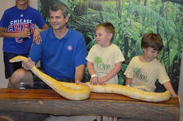 Learning about snakes.