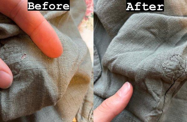 Sometimes all one needs is a little patch.  Even the smallest of repairs are worth doing to extend the life of a garment!