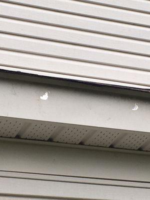 Siding had to be replaced due to carelessness with a hammer