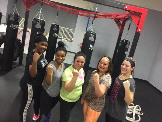 Kick boxing girls at Parisi Performance Center of Towson