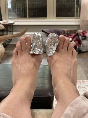 Worst pedicure and acrylic toes ever!