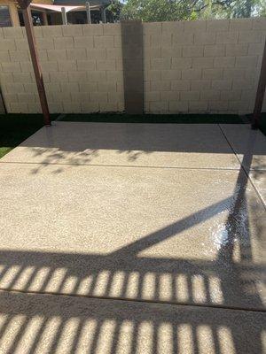 Patio pressure washing