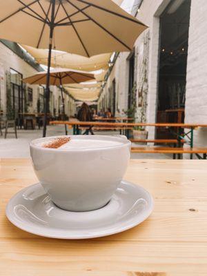 Chai tea on patio