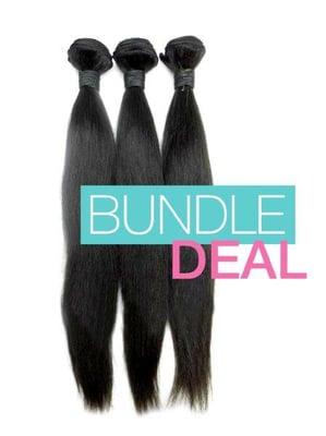 We have bundle deals for our virgin Brazilian Straight hair!