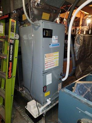 Daikin indoor air handler for heating/ cooling.