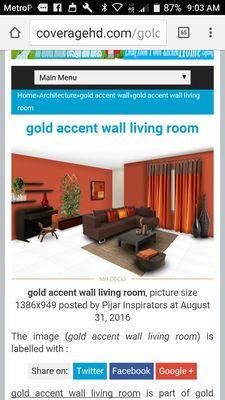 Accent colored walls.