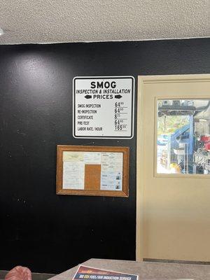 Smog and shop rate