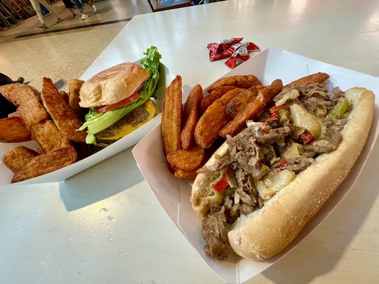 Philly Cheesesteaks and Hamburger