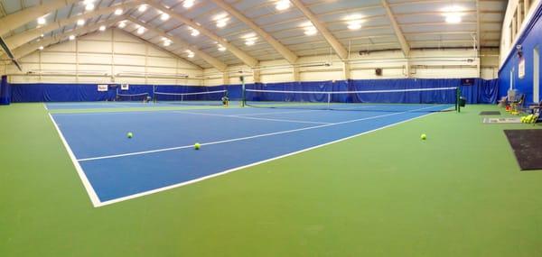 3 indoor tennis courts