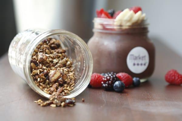 Homemade granola with Acai