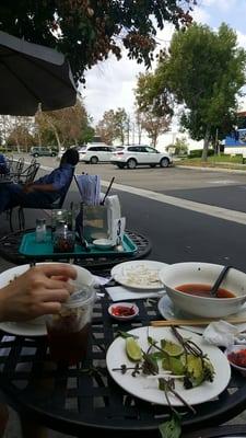 Outside seating for Pho. Yes, no more smelly hair after having Pho!