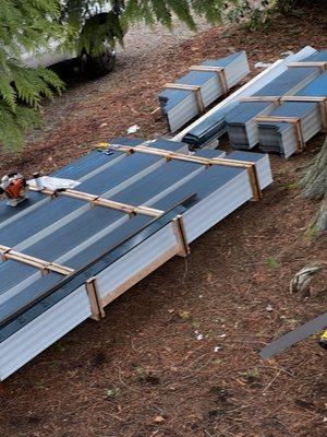 Unwrapping this beautiful and strong roof!!