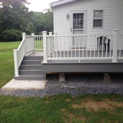 We used composite deck material in this project.