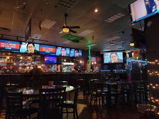 Inside of the restaurant.