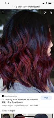 The color I asked for, deep dark red/violet