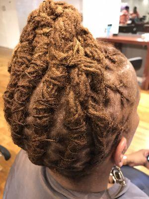 Locs updo