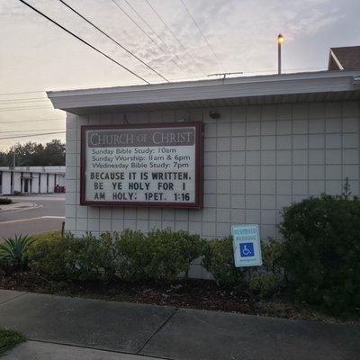 Ocean-facing sign