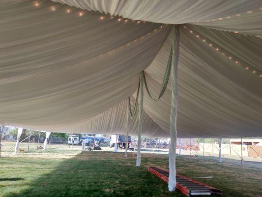 Wedding liner for tent.