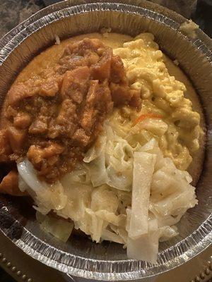 Vegetarian cornbread bowl.