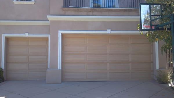 After, Stain Grade Wood Sectional Door