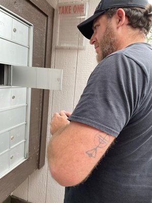 Install new mailbox lock