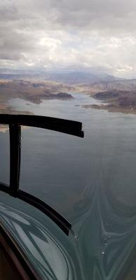 View of Lake Meade from the helicopter