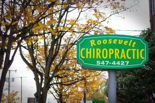 Roosevelt Chiropractic storefront sign.