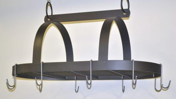 Metal Pot and Pan Rack for kitchen home decor.  High quality product that's made in America.