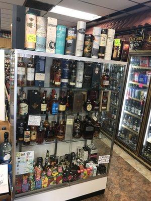 Lots of high end whiskies.. and vape/ vape juices!!!