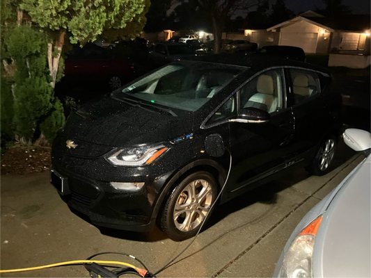 My new used car. It was raining so hard that day.