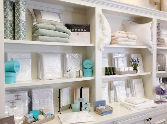 Fine Bedding/Bath Linens, Bath Decor, and more. Visit us in-store to see our wide selection of luxury essentials!