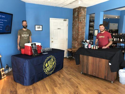 Epic Brewing Company beer tasting with Great Lakes Coffee Co tasting nitro coffee.