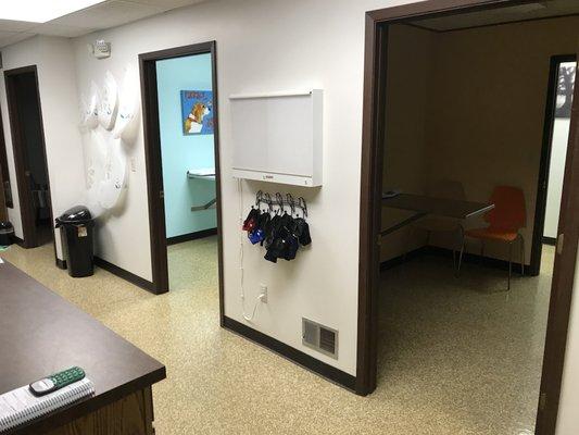 Exam rooms at Walnut Lake Animal Hospital where are staff will help your pet.