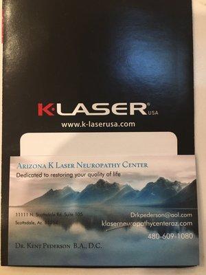 Dr Kent's business card