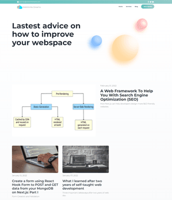 Lastest advice on how to improve your webspace