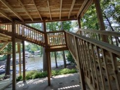 stairwell of the 2 story deck we done