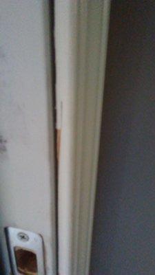 Damage to door trim