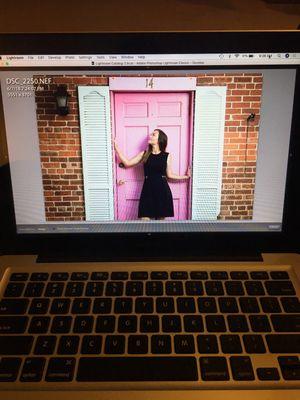 Editing a really fun shoot in downtown Ashland with Olivia! Found this incredible door she was excited about!