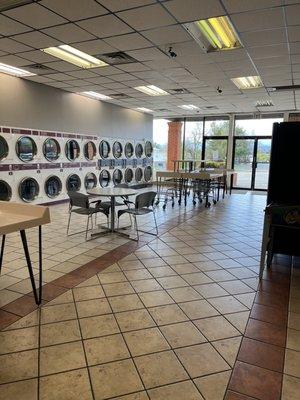 Machines (Dryers) and seating area