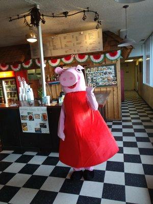 Peppa pig at Vazquez Restaurant