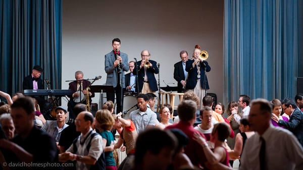 Jim Cullum Jazz Band playing at The Fed